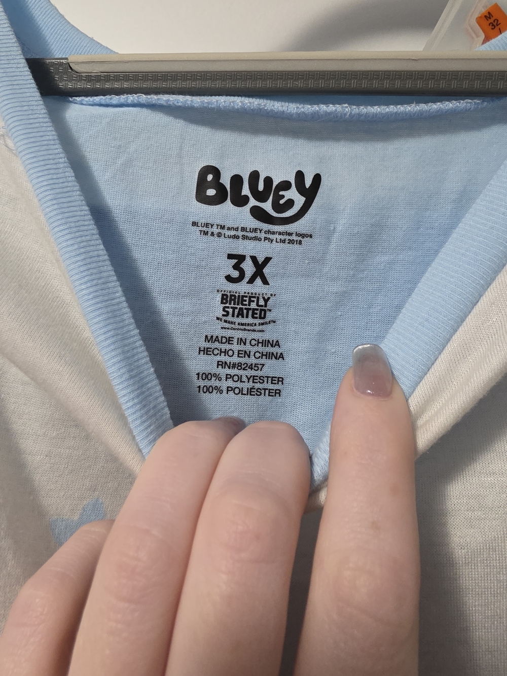 Women’s Light Blue Character Long-Sleeve Pajama Set - Picture 2 of 3